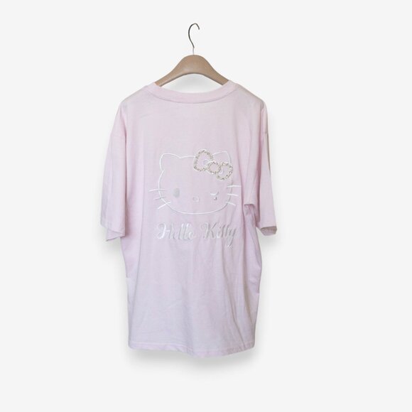Forever 21 Hello Kitty Pink T shirt with crystals and pearls size M - Picture 2 of 7